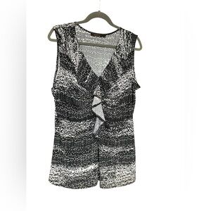 The Limited Black and White Patterned Top